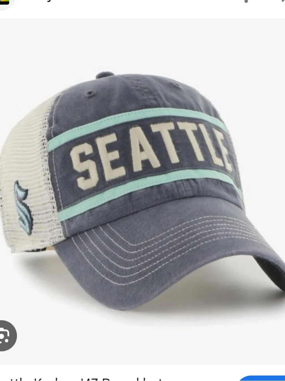 Women’s Seattle Kraken trucker hat with Mesh 47